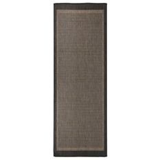 Tapis à tissage plat d'extérieur 80x250 cm Marron foncé