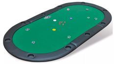 Tapis de jeu de poker pliable 10 joueurs vert Pro