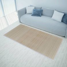 Tapis en bambou 100 x 160 cm Naturel