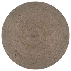 Tapis fait à la main Jute Rond 150 cm Gris