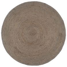 Tapis fait à la main Jute Rond 240 cm Gris