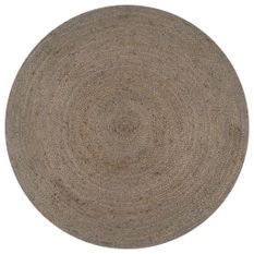 Tapis fait à la main Jute Rond 90 cm Gris