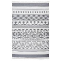 Tapis Gris et blanc 160x230 cm Coton