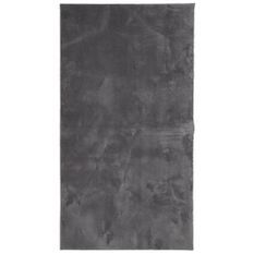 Tapis HUARTE à poils courts doux et lavable anthracite 60x110cm