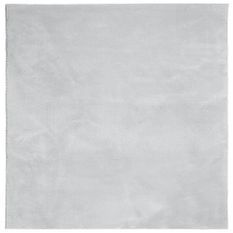 Tapis HUARTE à poils courts doux et lavable gris 120x120 cm