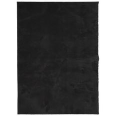 Tapis HUARTE à poils courts doux et lavable noir 140x200 cm