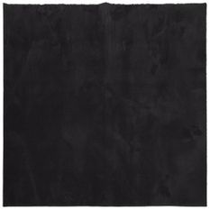 Tapis HUARTE à poils courts doux et lavable noir 240x240 cm