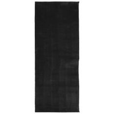 Tapis HUARTE à poils courts doux et lavable noir 80x200 cm