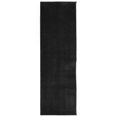 Tapis HUARTE à poils courts doux et lavable noir 80x250 cm