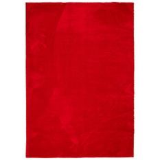 Tapis HUARTE à poils courts doux et lavable rouge 140x200 cm