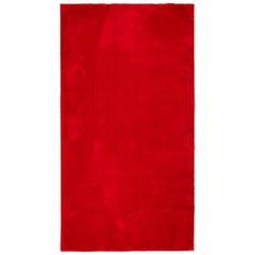 Tapis HUARTE à poils courts doux et lavable rouge 60x110 cm