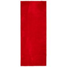 Tapis HUARTE à poils courts doux et lavable rouge 80x200 cm