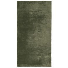 Tapis HUARTE à poils courts doux et lavable vert forêt 60x110cm