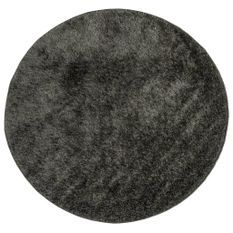 Tapis ISTAN à poils longs aspect brillant anthracite Ø 200 cm