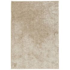 Tapis ISTAN à poils longs aspect brillant beige 120x170 cm