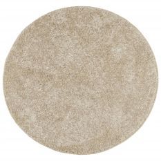 Tapis ISTAN à poils longs aspect brillant beige Ø 160 cm