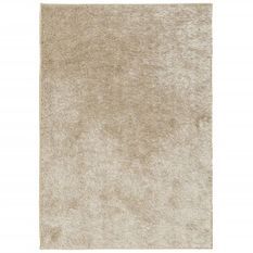 Tapis ISTAN à poils longs aspect brillant beige 160x230 cm