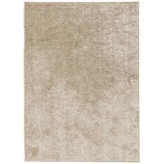 Tapis ISTAN à poils longs aspect brillant beige 200x280 cm