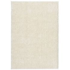 Tapis ISTAN à poils longs aspect brillant crème 120x170 cm