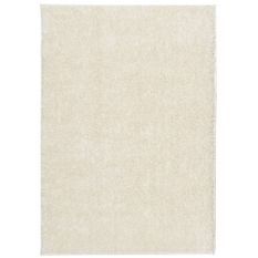 Tapis ISTAN à poils longs aspect brillant crème 160x230 cm