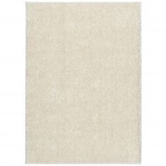 Tapis ISTAN à poils longs aspect brillant crème 200x280 cm