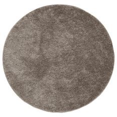 Tapis ISTAN à poils longs aspect brillant gris Ø 80 cm