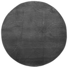 Tapis IZA poils courts style scandinave anthracite Ø 100 cm