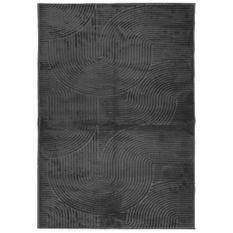 Tapis IZA poils courts style scandinave anthracite 120x170 cm