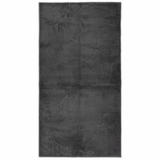 Tapis IZA poils courts style scandinave anthracite 80x150 cm