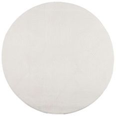 Tapis IZA poils courts style scandinave crème Ø 100 cm