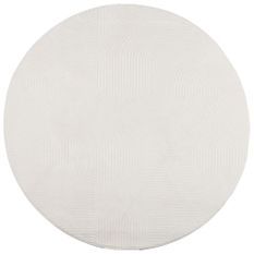 Tapis IZA poils courts style scandinave crème Ø 120 cm