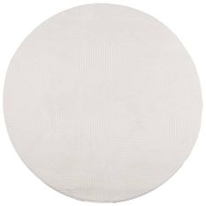 Tapis IZA poils courts style scandinave crème Ø 160 cm