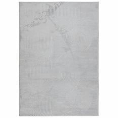 Tapis IZA poils courts style scandinave gris 140x200 cm