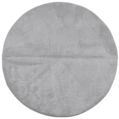 Tapis IZA poils courts style scandinave gris Ø 200 cm