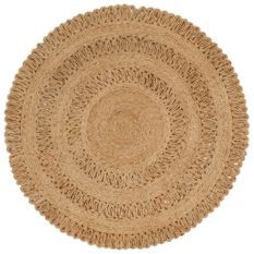 Tapis Jute tressé à la main 120 cm Rond