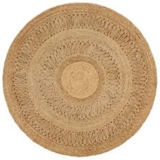 Tapis Jute tressé à la main 120 cm Rond