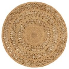 Tapis Jute tressé à la main 90 cm Rond