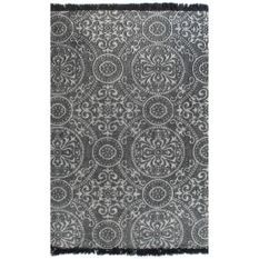 Tapis Kilim Coton 120 x 180 cm avec motif Gris 2