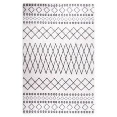 Tapis lavable antidérapant 160x230 cm Noir et blanc