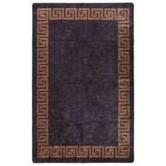 Tapis lavable antidérapant 160x230 cm Noir et doré