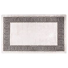 Tapis lavable blanc et noir 150x230 cm antidérapant