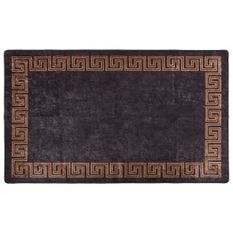 Tapis lavable noir et doré 150x230 cm antidérapant