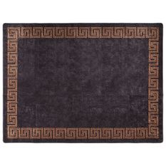 Tapis lavable noir et doré 400x300 cm antidérapant