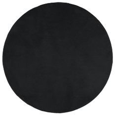 Tapis OVIEDO à poils courts noir Ø 120 cm