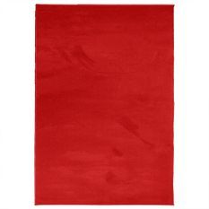 Tapis OVIEDO à poils courts rouge 140x200 cm