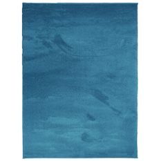 Tapis OVIEDO à poils courts turquoise 240x340 cm