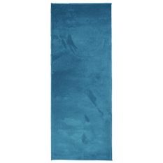 Tapis OVIEDO à poils courts turquoise 80x200 cm