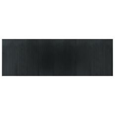 Tapis rectangulaire gris 100x300 cm bambou