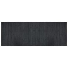 Tapis rectangulaire gris 70x200 cm bambou