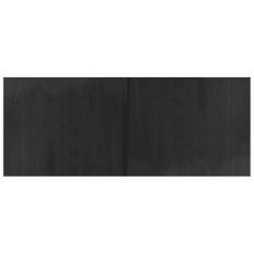 Tapis rectangulaire gris 80x200 cm bambou